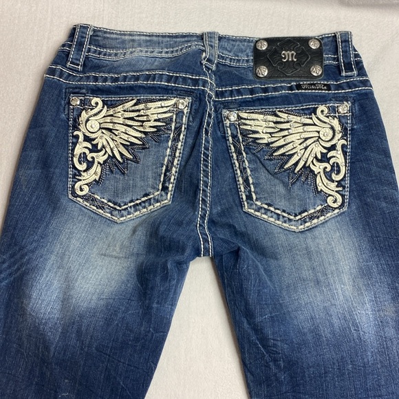 Miss Me Mid Rise Skinny Blue Jeans size 27 - Picture 6 of 11
